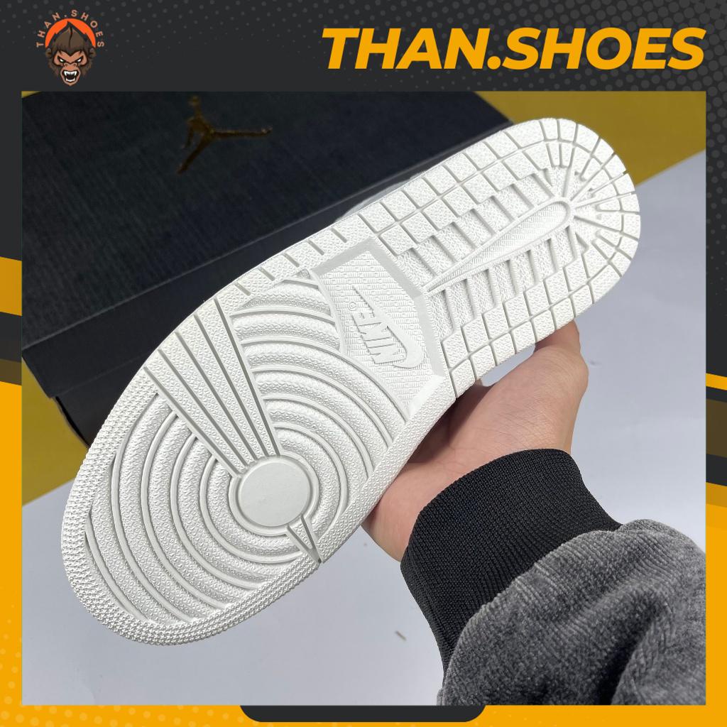 Giày JD1 Low Paris, JD1 Thấp Trắng Xám Gót Xanh - Than.Shoes