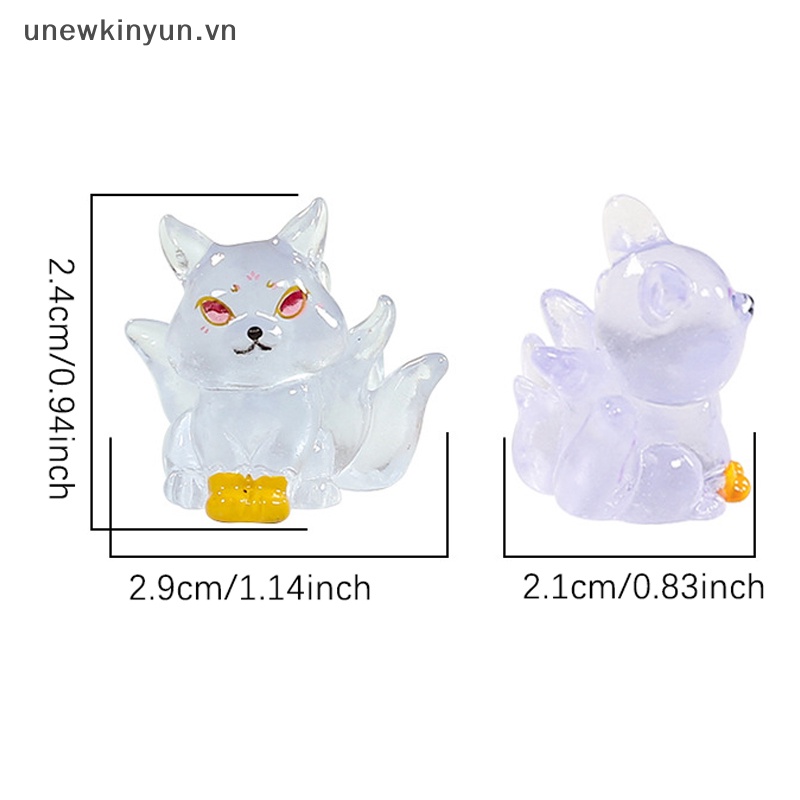 Uu Đồ trang trí Cô Gái Cáo Chín Đuôi Phát Sáng Trong Bóng Tối mini Trang Trí Vườn diy