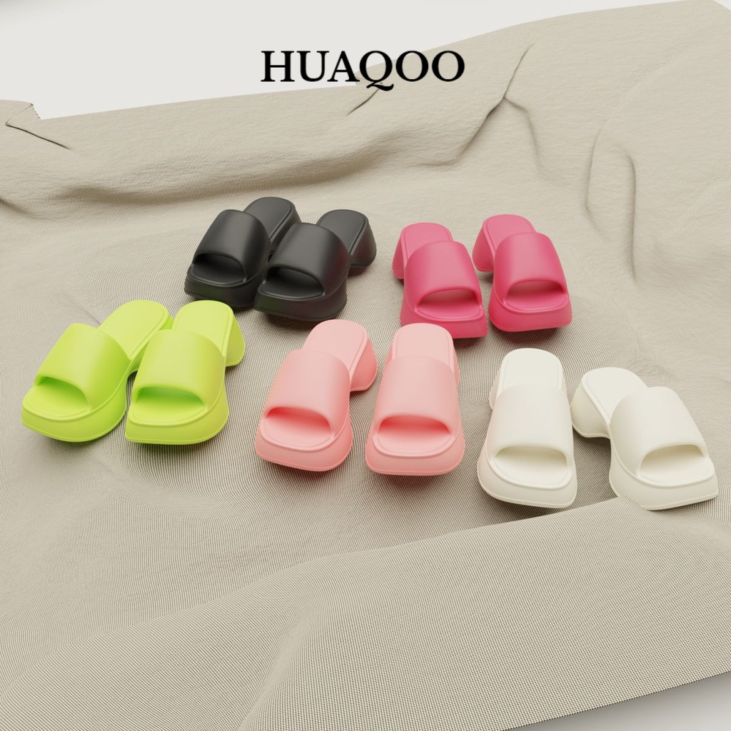 KaBaiQi Dép bánh mì guốc dép sandal nữ Màu Sắc Đơn Giản Thoải Mái Cao Gót Chống Trơn Trượt dép đế xuồng FYT2390QLS 37Z230911