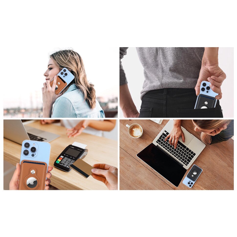 Bao Da Điện Thoại Kèm Ngăn Đựng Thẻ Khóa Nam Châm Cho iphone 12 13 14 pro