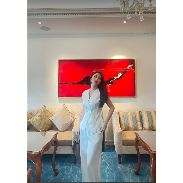 LAVISH DESIGN Set nữ S741 Áo 1 hàng nút và Quần tây sang trọng, thanh lịch phù hợp đi làm, thời trang công sở