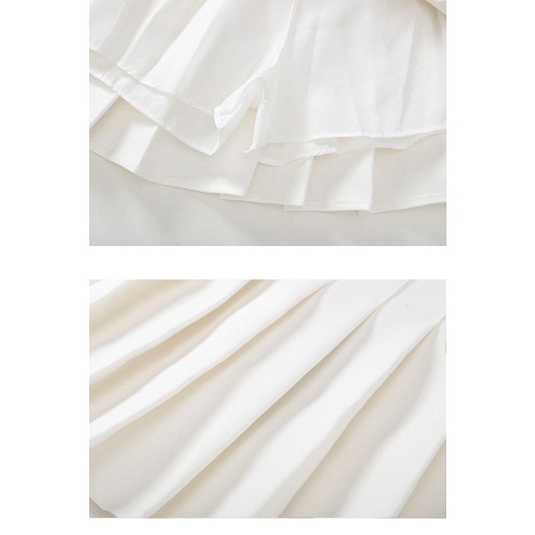 Chân Váy Ngắn Xếp Ly Màu Trắng Thời Trang Xuân Thu Dành Cho Bé Gái Tiểu Học