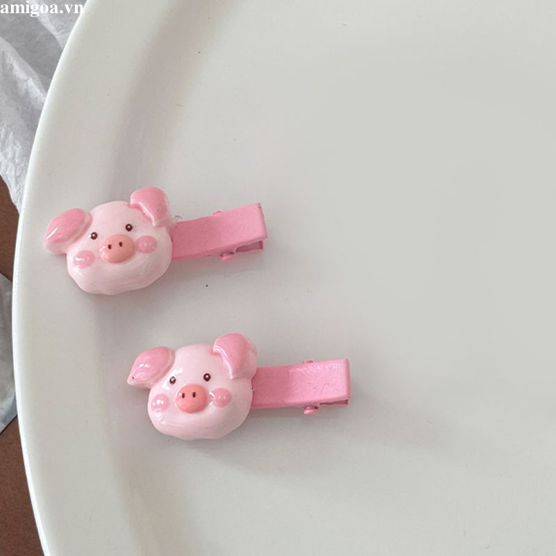 ✨✨Kẹp Tóc Hình Chú Heo / Vịt Hoạt Hình Ngọt Ngào Dễ Thương Cho Bé Gái