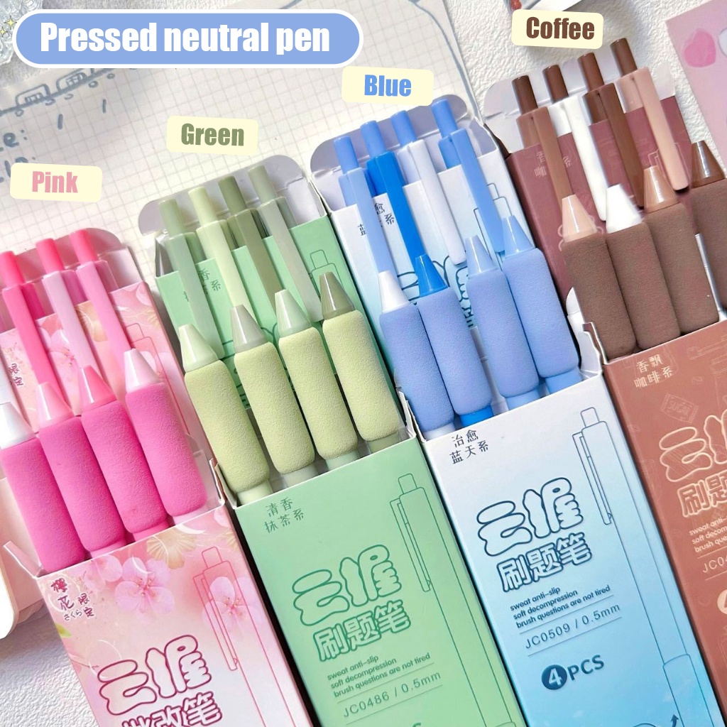 1 Bút Mực gel Mực Đen / Đám Mây Nhanh Khô Ngòi 0.5mm Phong Cách ins Dành Cho Học Sinh