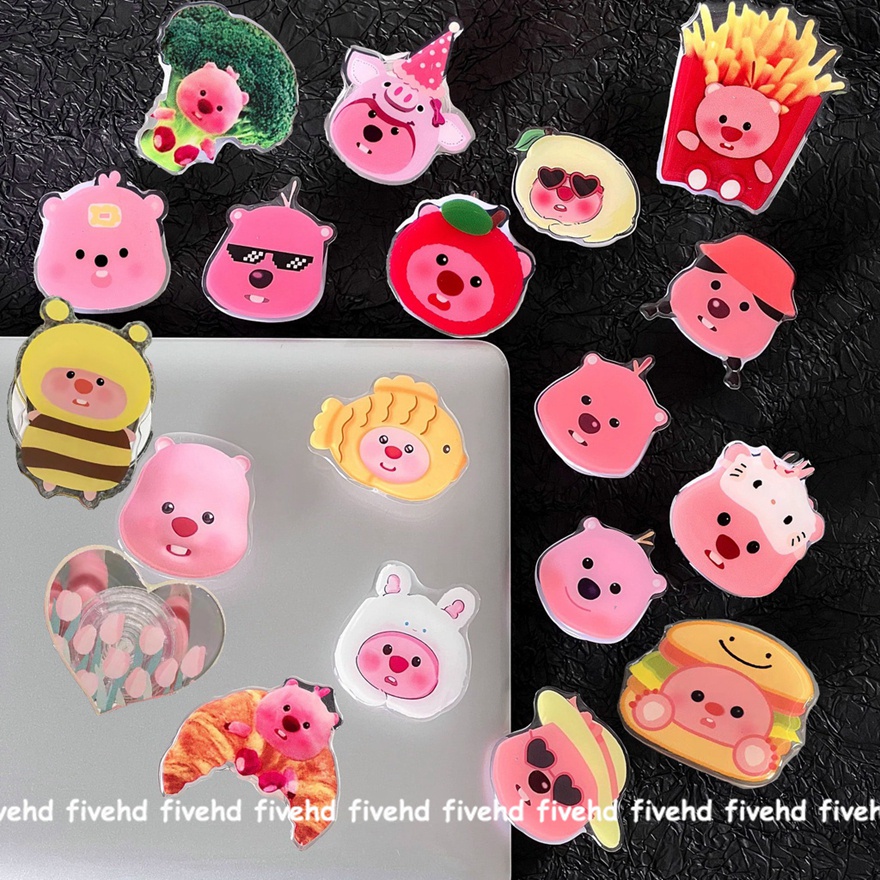 Giá Đỡ Điện Thoại Thiết Kế Nút Bấm Họa Tiết Hoạt Hình Dễ Thương