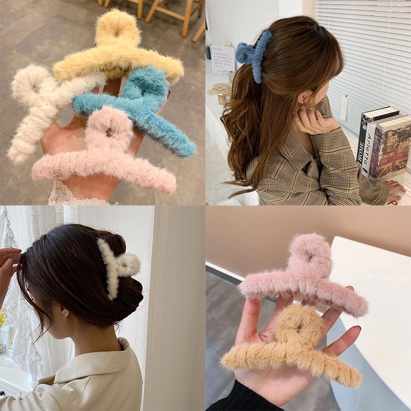 Kẹp Tóc Hình Cá Mập 2023 Bằng Lông Nhung Cao Cấp Thời Trang Thu Đông Dành Cho Bạn Nữ