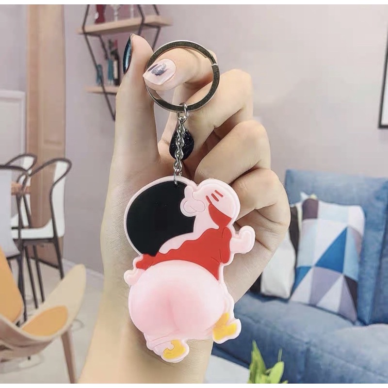 Móc khoá mông silicon bóp mềm