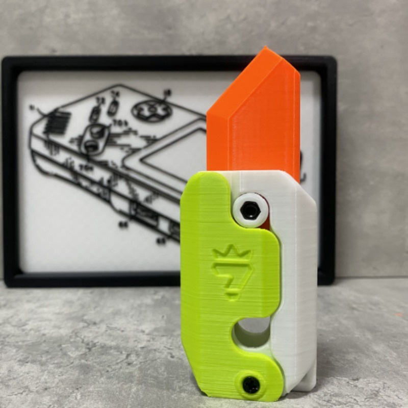 Đồ Chơi Dao Nhựa Nhấn Giảm Căng Thẳng In 3d mini Dễ Thương Làm Quà Giáng Sinh Cho Bé Trai