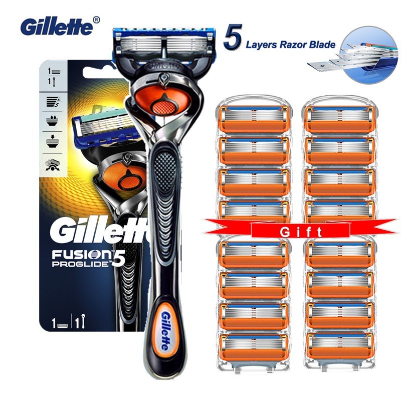 Bộ 16 Lưỡi Dao Cạo 5 Lớp Phù Hợp Cho Sáo gillette fusion 5 Progide