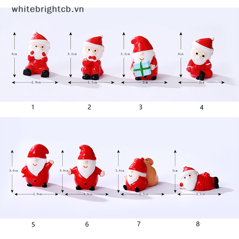 Mô Hình Ông Già Noel Bằng Nhựa resin Dễ Thương Trang Trí Giáng Sinh 2023