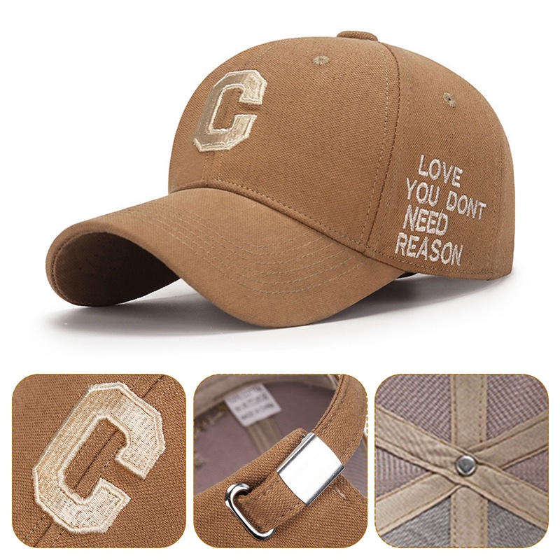 Mũ Lưỡi Trai Thêu Chữ c Thời Trang Mùa Hè Cho Cặp Đôi
