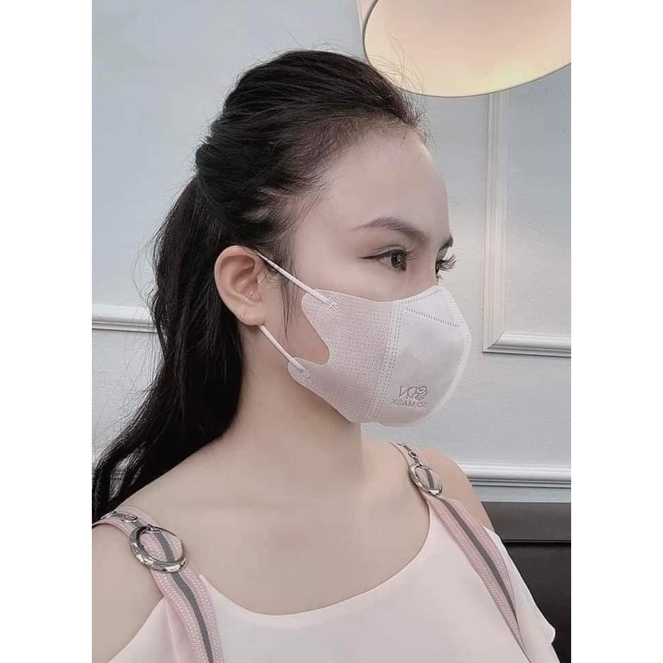 BAC60-Set 20 Chiếc Khẩu Trang 5D DUY NGỌC Cao Cấp, Dây Thun Mềm Mại, Vải Không Dệt 3 Lớp Kháng Tia UV chính hãng