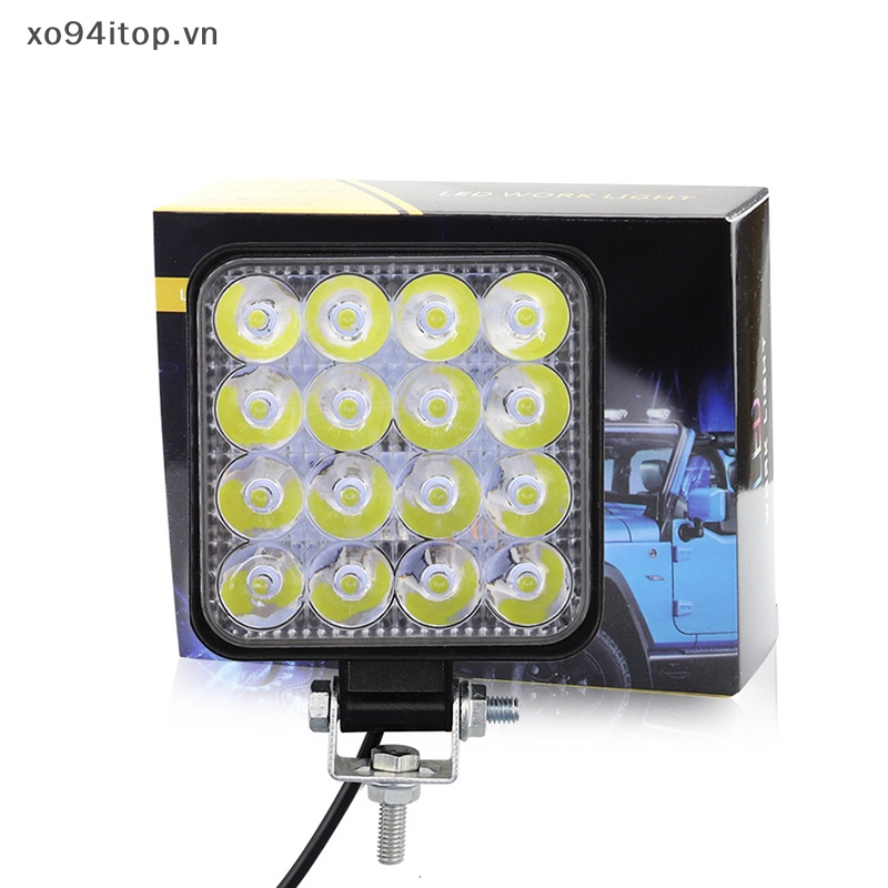 Xoitop Đèn Pha led 48w 12v 24v Hình Vuông Chuyên Dụng Cho Xe Hơi Xe Tải suv Vn vn vn