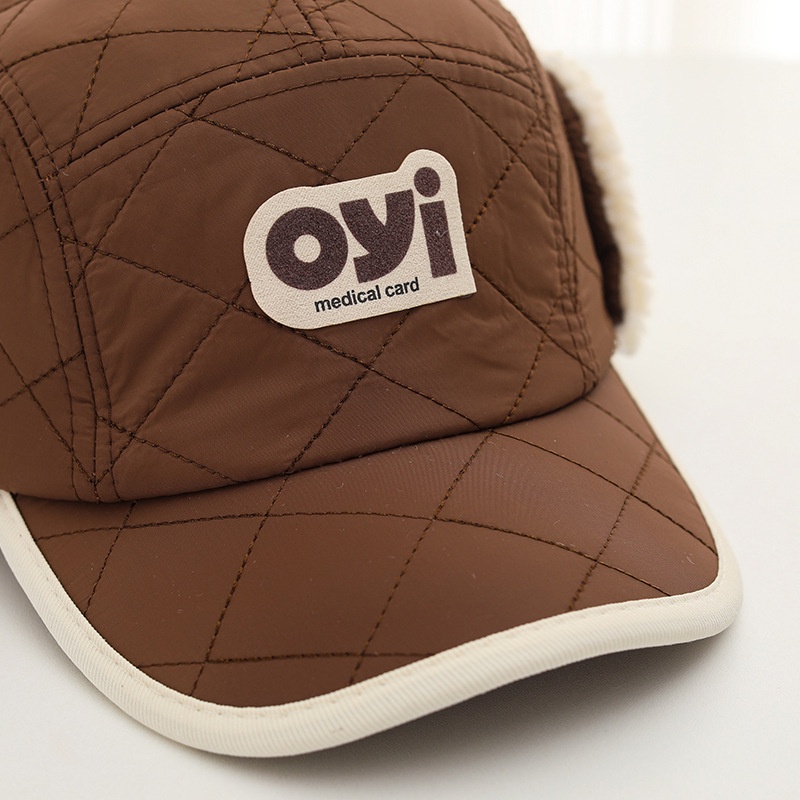 Mũ Lưỡi Trai Hình Viên Kim Cương Bảo Vệ Tai Thời Trang Thu Đông Cho Bé 2-5 Tuổi