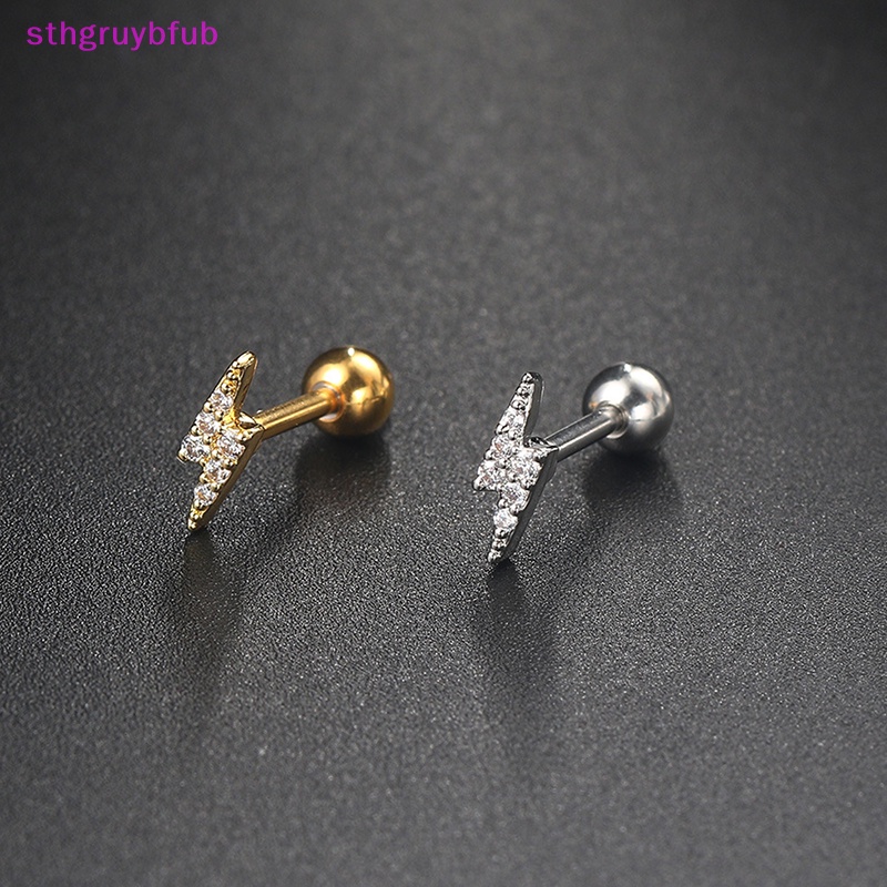 Sthb 1 Bông Tai Xương Xoắn Ốc Hình Học Đính Đá zircon Làm Quà Tặng Cho Bạn Gái vn