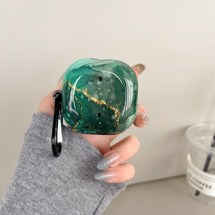 Vỏ Bảo Vệ Hộp Sạc Tai Nghe samsung galaxy buds2 pro / buds live / buds pro 2pro Bằng Silicon Họa Tiết Vân Đá Hoa Sang Trọng