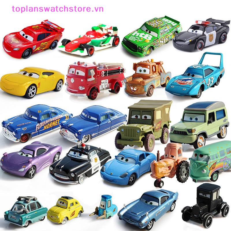 DISNEY Toplanswatchstore 1 Mô Hình Xe Hơi pixar lightning mc queen mater fabulous hudson Bằng Hợp Kim Cho Bé Trai vn