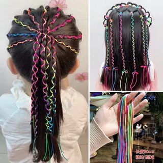 Dây Buộc Tóc Giả Thắt Bím Màu gradient Thời Trang Cho Bé Gái