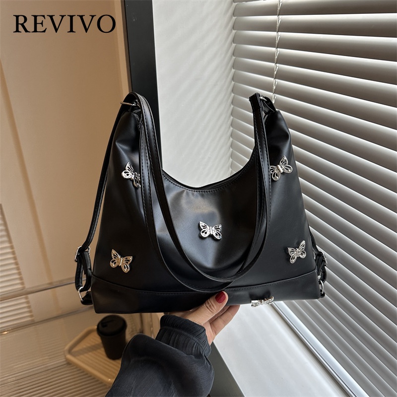 REVIVO Màu bạc túi xách nữ túi đeo chéo 2023NEW Bướm Fashion Korean GDJ2392YE0 38Z230922