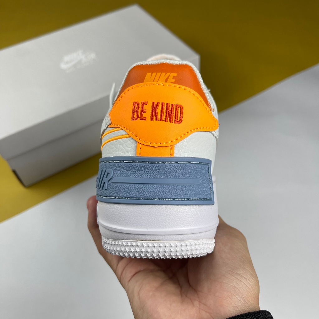 Giày AF1 Shadow Be Kind, AF1 Shadow Trắng Móc Xanh Trắng - Than.Shoes