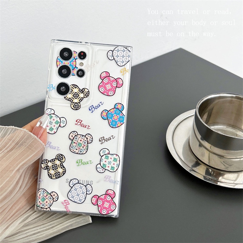 Điện Thoại Ốp Lưng Hình Gấu Cho samsung s23 fe s22 s10 s21 s20 note 10 plus 20 ultra s20 s21 fe 5g