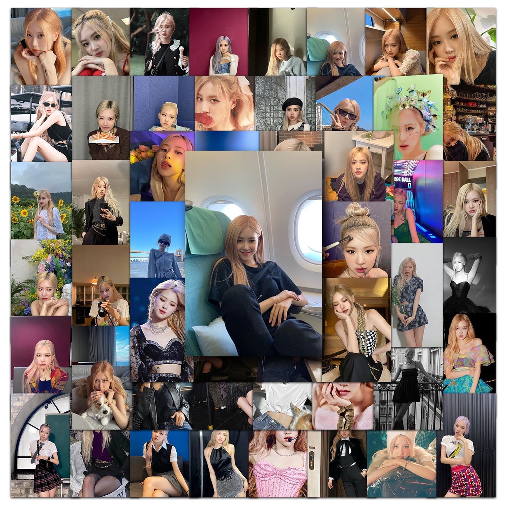 Bộ 40-190 sticker Dán Trang Trí Vali laptop Hành Lý Hình lisa rose jennie jisoo the girls Màu Hồng Venom