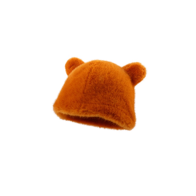 Mũ Tai Gấu Giả Lông Chồn Dễ Thương Giữ Ấm Mùa Thu Đông Cho Nữ