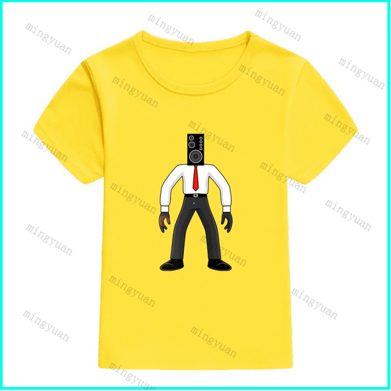Áo Thun Tay Ngắn In Hình Mingyuan Big Speakerman Skibidi Toilet Cho Thanh Thiếu Niên