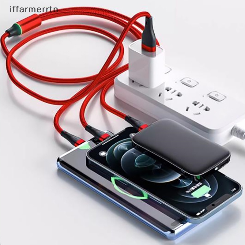 Cáp Sạc Nhanh 3 Trong 1 100w 6a usb Sang type c Chất Lượng Cao Cho huawei xiaomi samsung