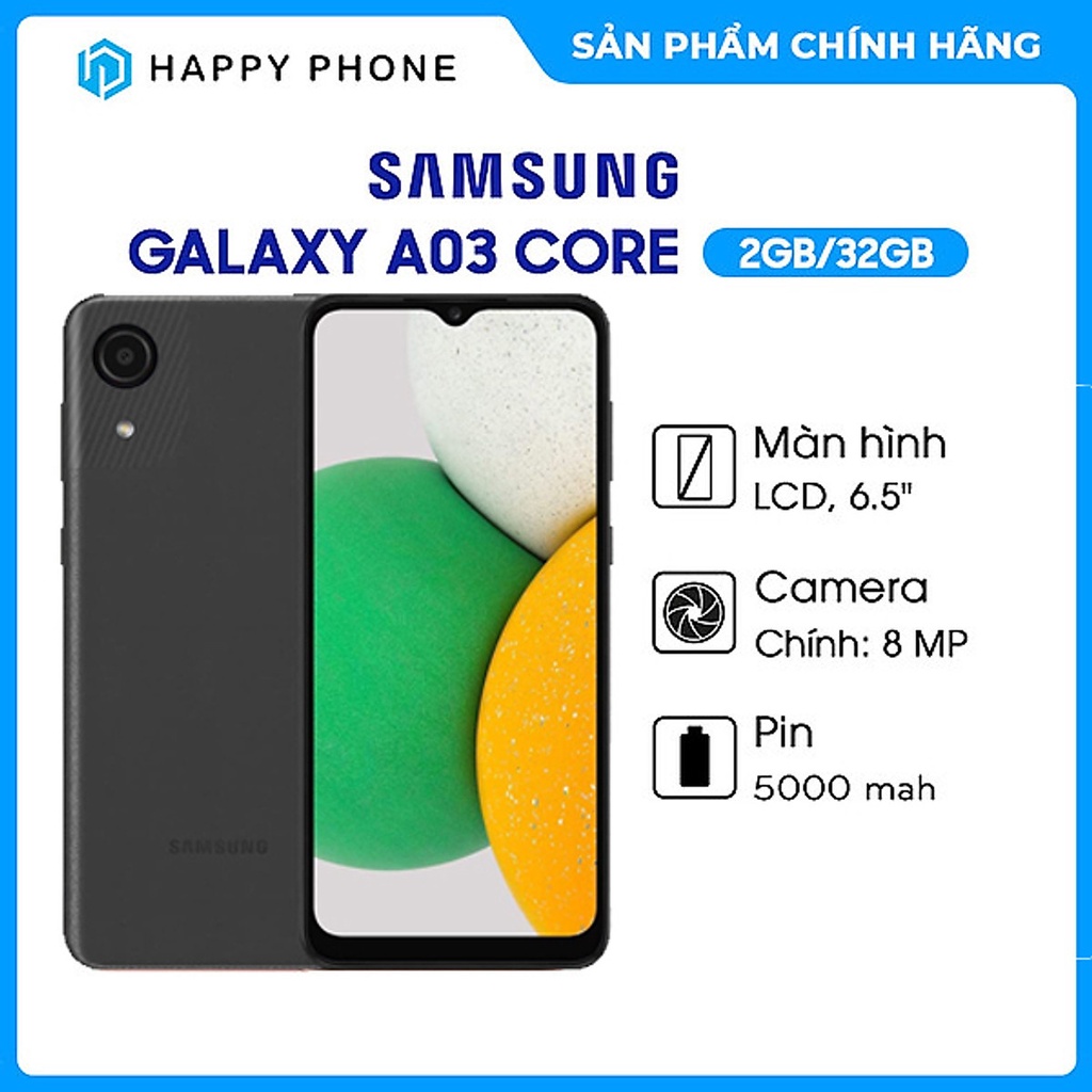 Điện thoại Samsung Galaxy A03 Core  - Hàng chính hãng - ĐÃ KÍCH HOẠT BẢO HÀNH ĐIỆN TỬ