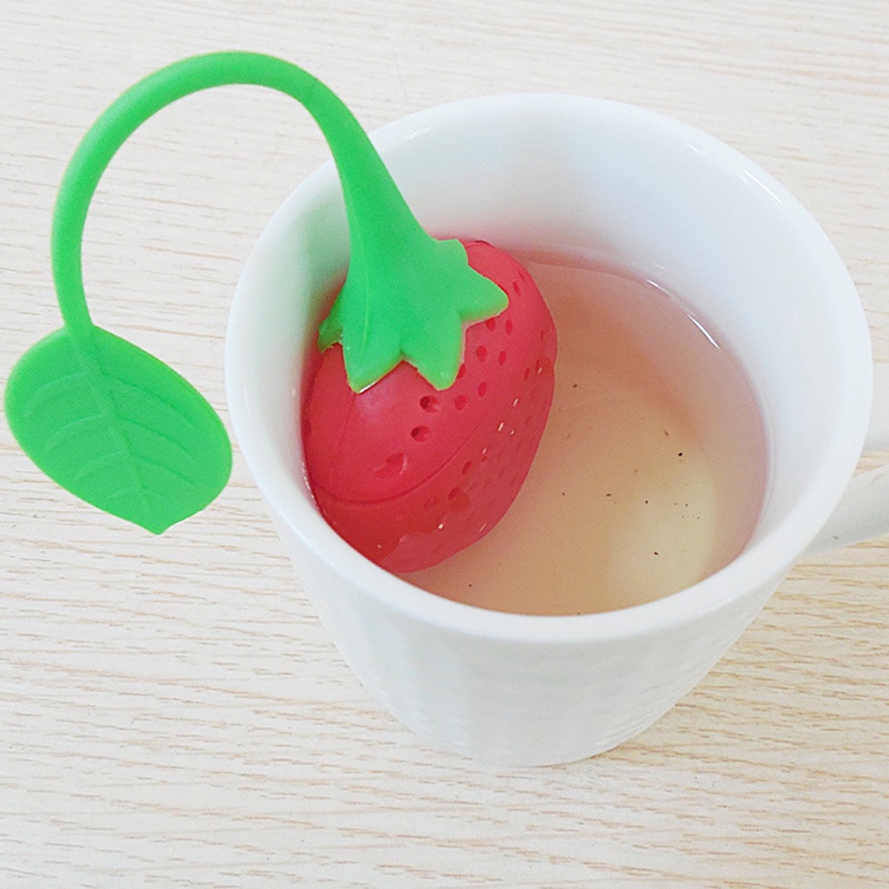 Dụng Cụ Lọc Trà Hình Quả Dâu / Chanh Bằng silicone