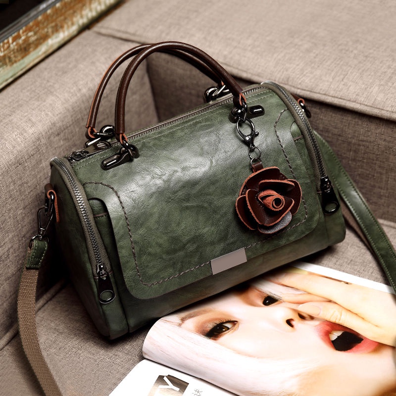 Túi Xách Da Bò Thật Phong Cách retro Thời Trang Mới 2023