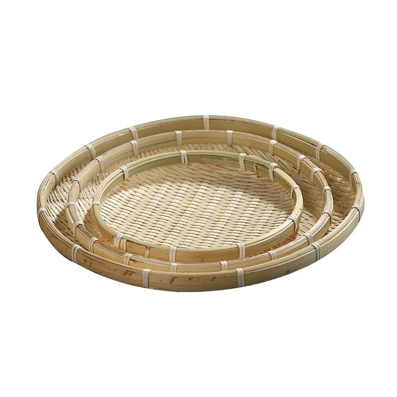 Đĩa Đựng Trái Cây / Bánh Mì Bằng Tre Đan Thủ Công Kích Thước Nhỏ