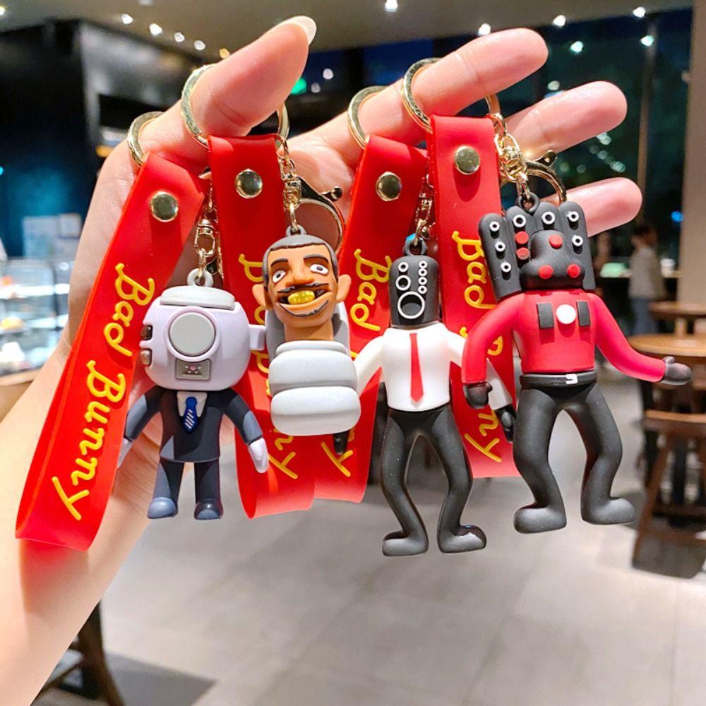 Shanhai skibidi dop Móc Khóa pvc Họa Tiết Hoạt Hình anime bop tv man camara man skibidi Sáng Tạo