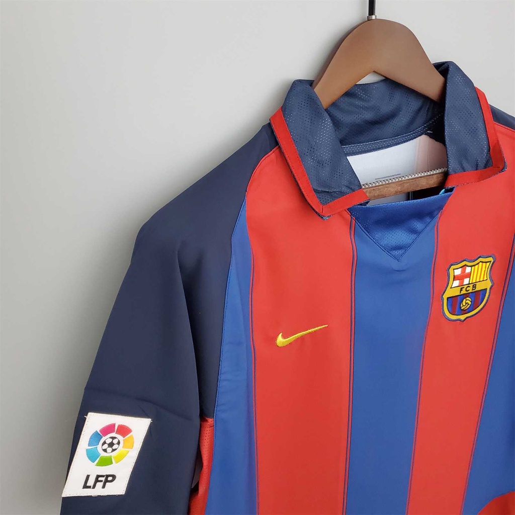 Áo Bóng Đá Chất Lượng Cao Phong Cách vintage 2003-04 barcelona 2003-04