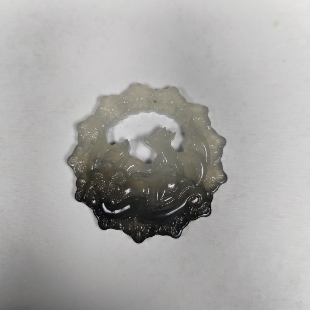 Xiuyu Dây Chuyền Mặt Hình Cáo Đá Ngọc Bích Tự Nhiên Tùy Chỉnh