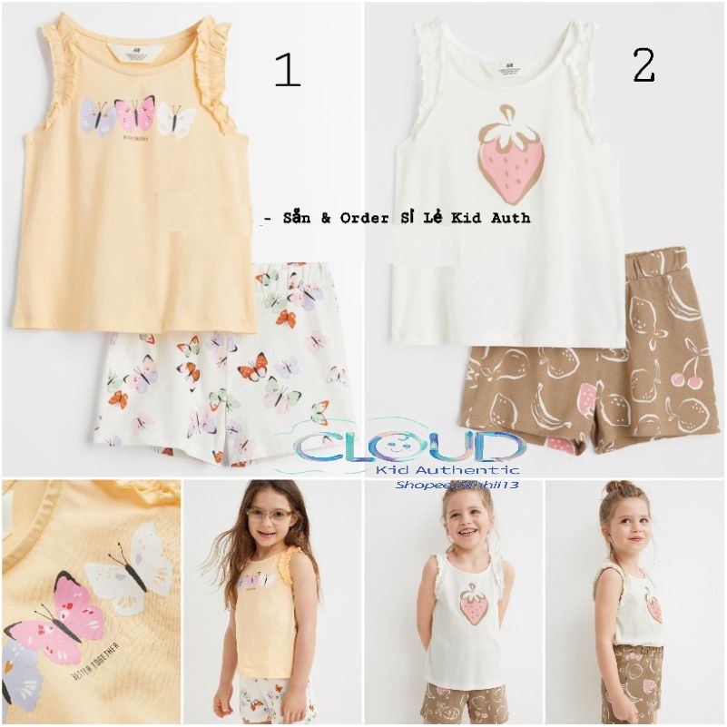 [Cloudkid] Bộ cộc kid HM US size từ 1.5-2y đến 9-10y