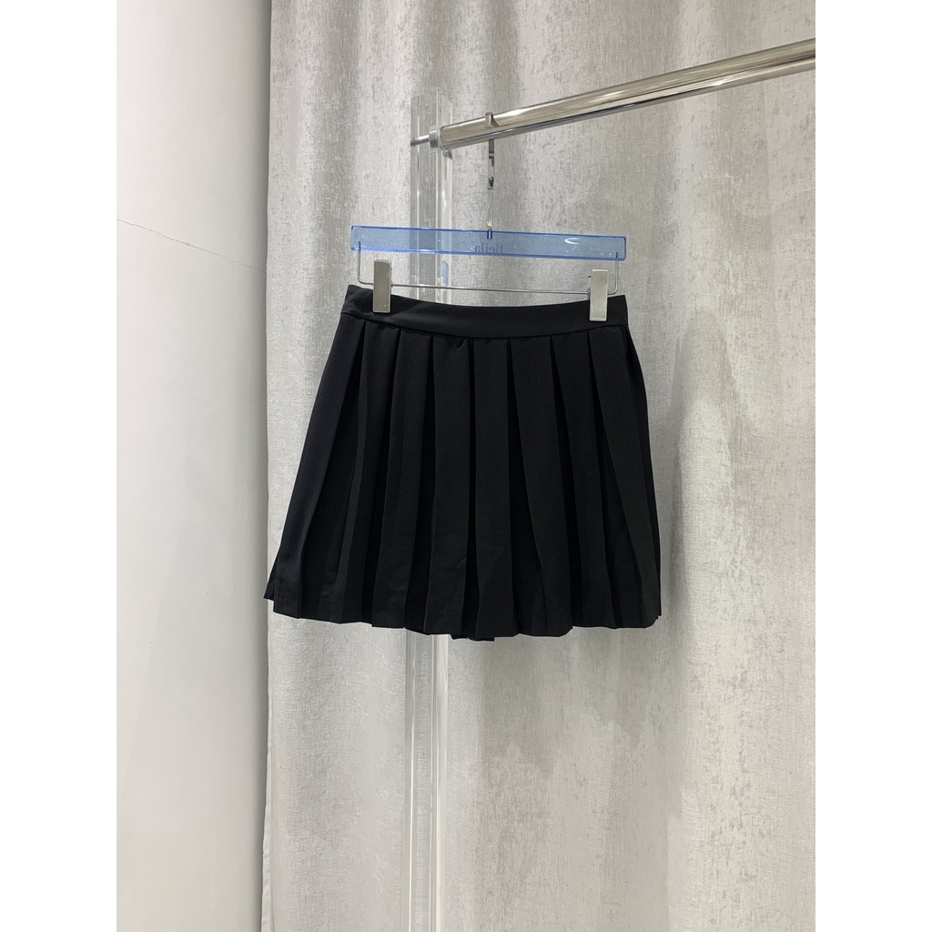 23 Early Autumn New socialite style button decoration high waist pleated A- line fashionable all-match skirt
