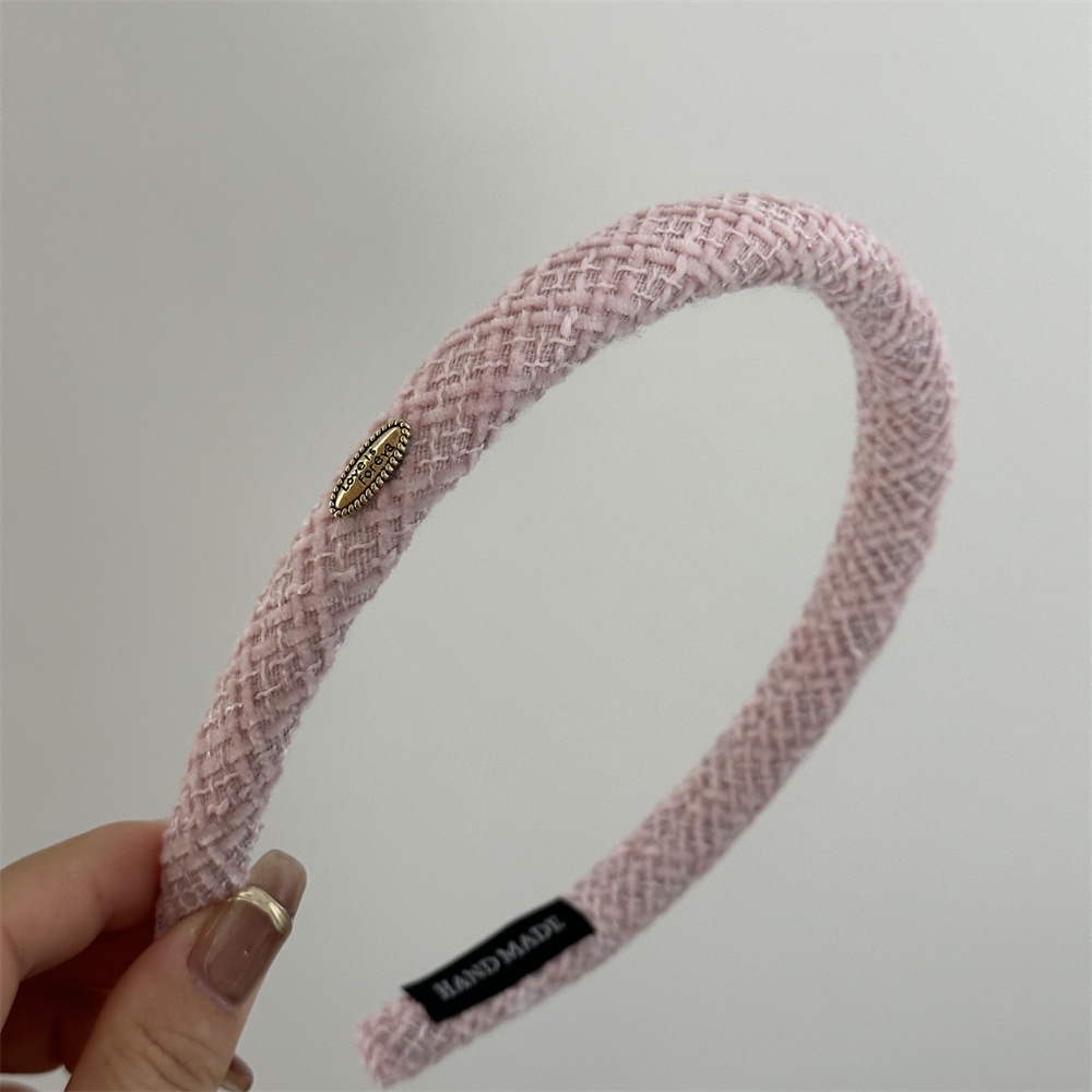 Băng Đô Cài Tóc Họa Tiết Sọc Caro Phong Cách Hàn Quốc