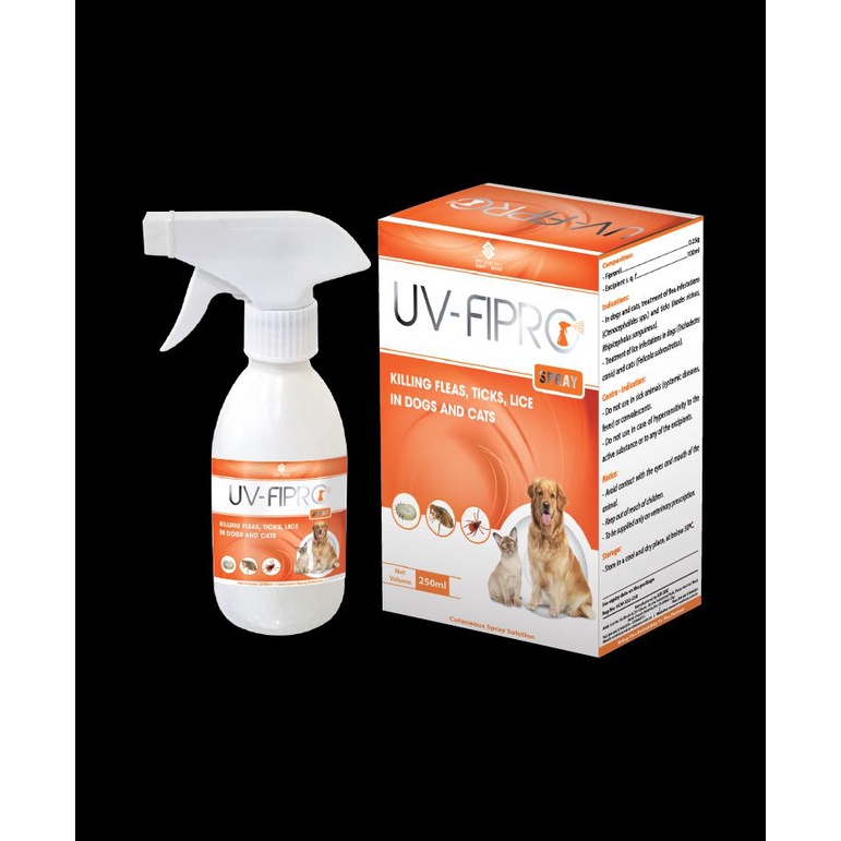 UV FIPRO SPRAY. dung dịch vịt ve rận, bọ chét, côn trùng