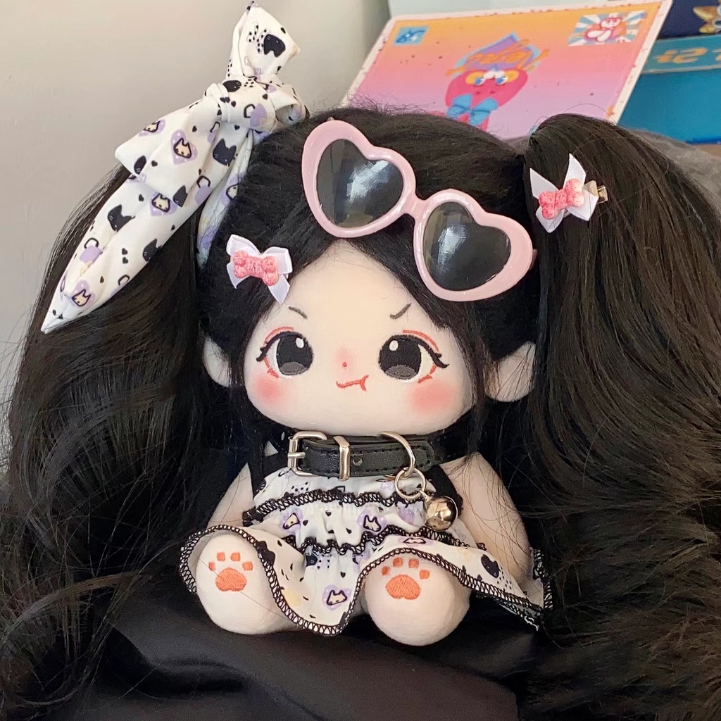 Panda~Đồ chơi nhồi bông búp bê bông  Búp bê dễ thương phong cách INS Ngoại hình ưa nhìn + quần áo miễn phí + dụng cụ chải chuốt Quà sinh nhật 0311