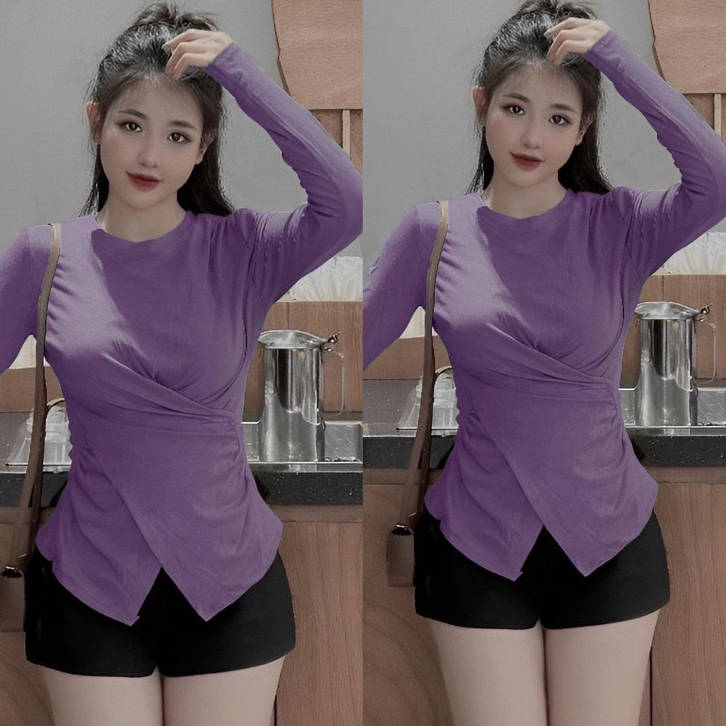 Thời Trang Bigsize Áo Thun Dây Rút Vải Thun Tăm Lạnh QC 50 - 100Kg Dễ Thương