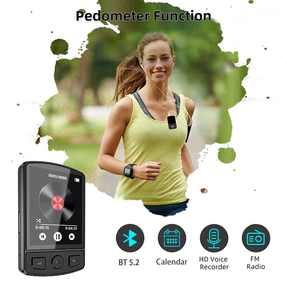 Máy nghe nhạc mp3 VIRWIR màn hình 1.77 inch kết nối bluetooth chất lượng cao