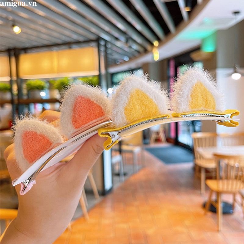 ✨✨Kẹp Tóc Công Chúa Đính Tai Mèo Phong Cách Hàn Quốc Cho Bé Gái