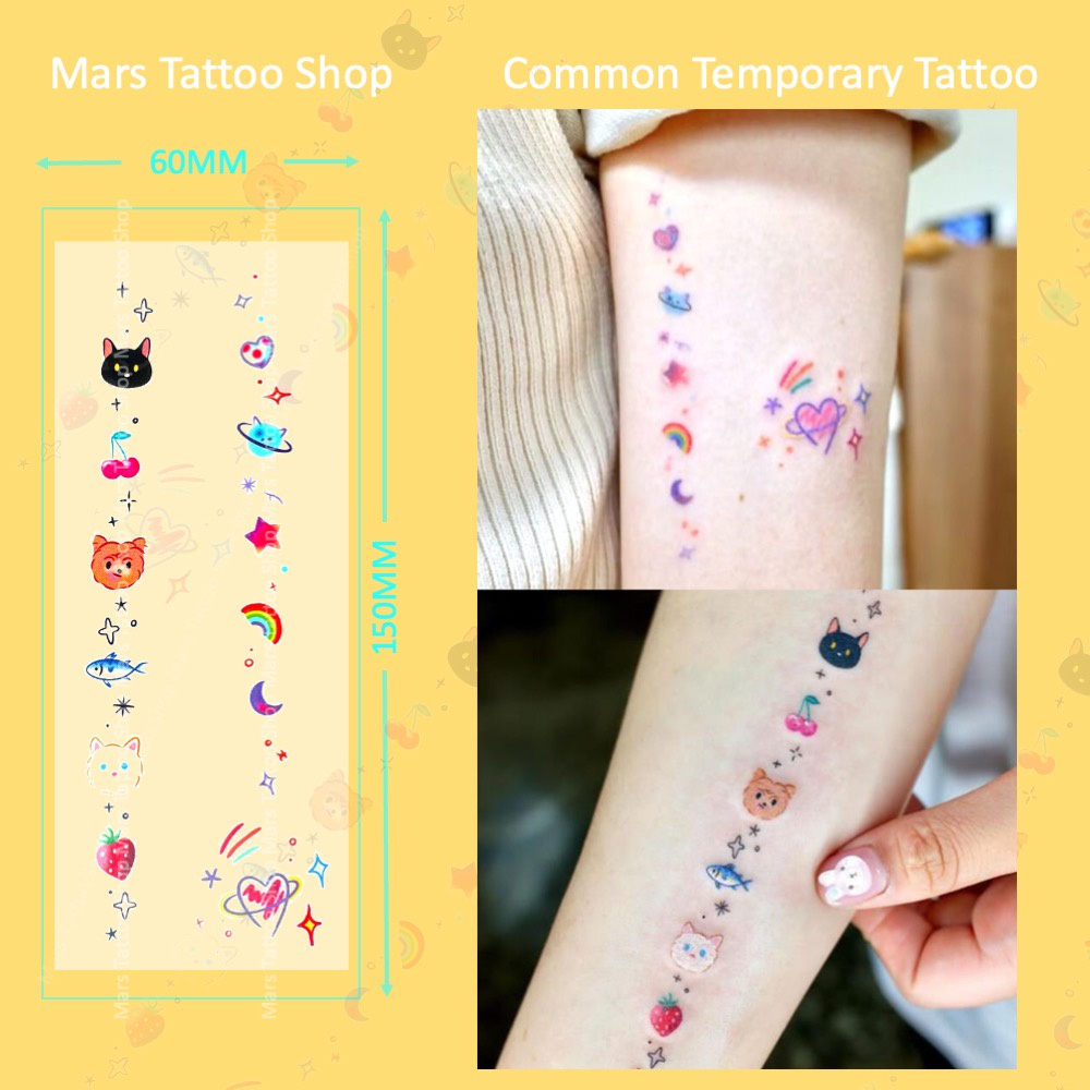 Hình Xăm Dán Nhiều Màu Lâu Trôi cc002