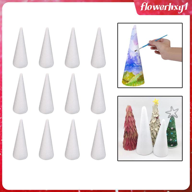 Bộ 12 Quả Xốp Hình Nón Trang Trí Cây Thông Noel