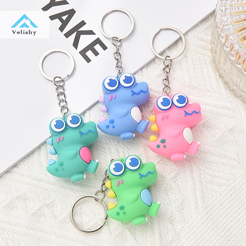 Velishy Móc Khóa Hình Khủng Long Mắt To Dễ Thương