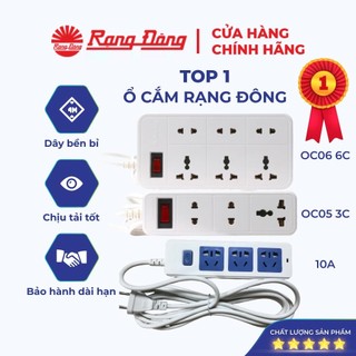 Ổ cắm điện Rạng Đông 2m 3 m 5m dây dài đa năng chịu tải tốt chia điện