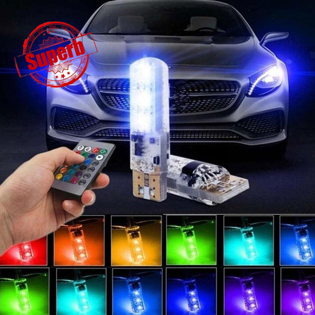 Bóng Đèn t10 Chống Thấm Nước w5w 501 6smd rgb d8l6 Màu Sắc Tươi Sáng Dành Cho Ô Tô