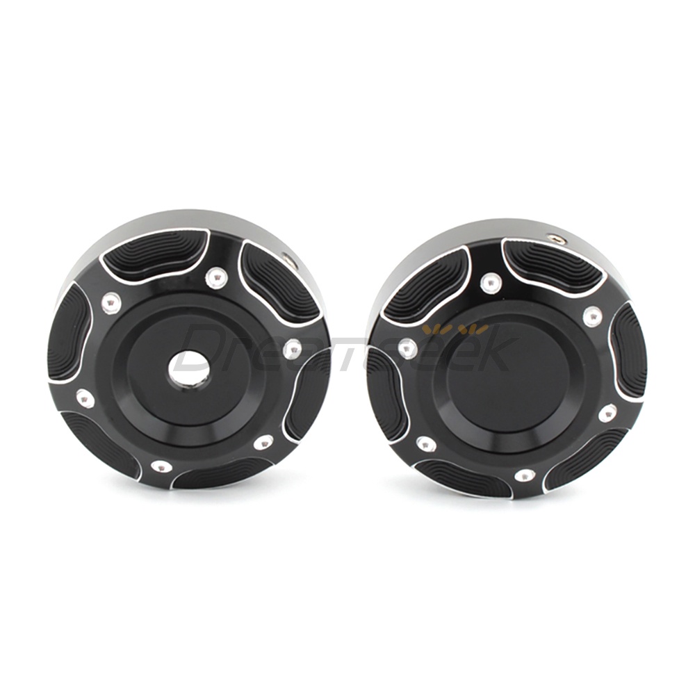 Cặp Nắp Đậy Phuộc Trước Bằng Nhôm cnc Màu Đen Cho Mô Tô harley-davidson x350 2023 +